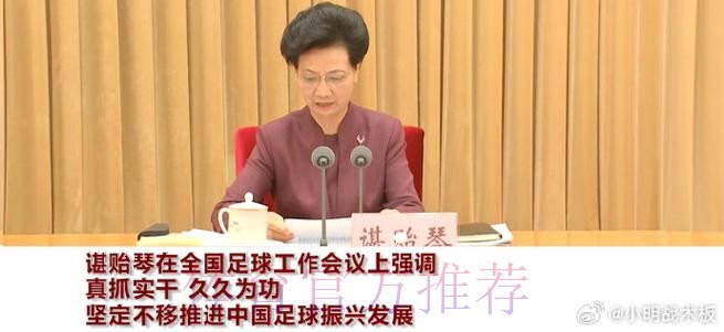 谌贻琴在全国足球工作会议上强调 真抓实干 久久为功 坚定不移推进中国足球振兴发展 谌贻琴在全国足球工作会议上强调 真抓实干 久久为功 坚定不移推进中国足球振兴发展